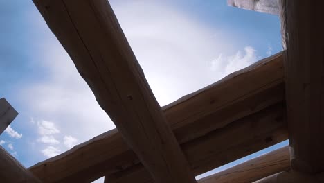 log cabin construction - roof framing