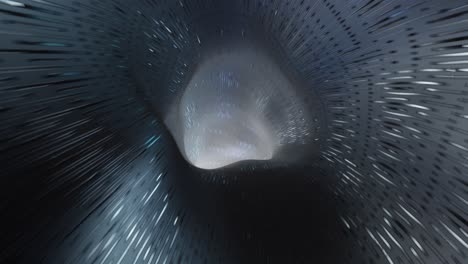bucle sin costura hacia atrás dentro del túnel de vórtice. resumen 3d
