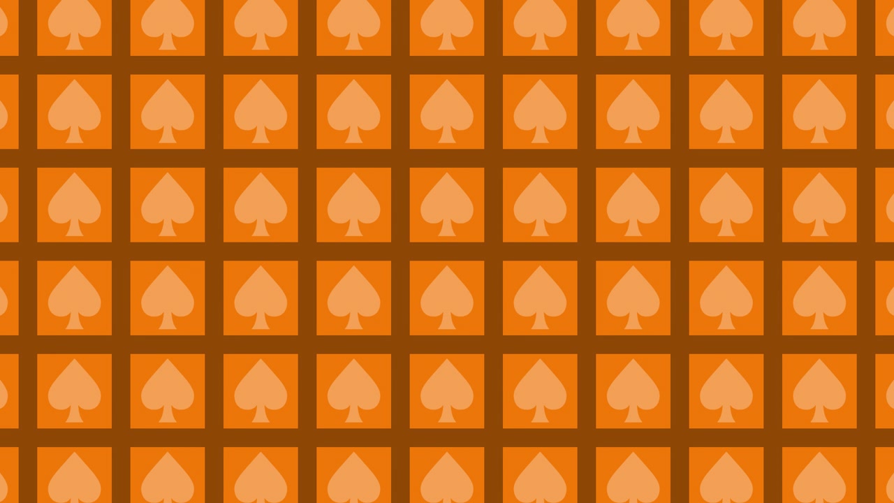 Spades Pattern on Orange Background
