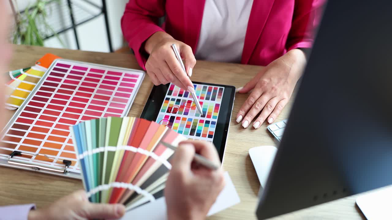 Design Team Brainstorming Color Palettes