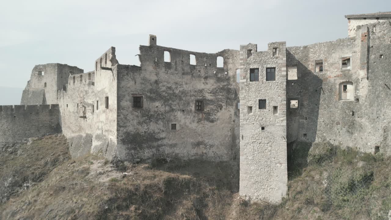 Cinematic drone footage of the stunning Castel Beseno in Trentino.