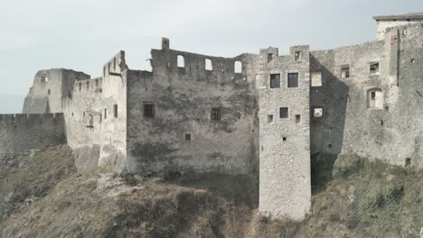 cinematic drone footage of the stunning castel beseno in trentino.