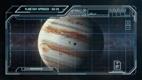 jupiter and io - futuristic computer hud