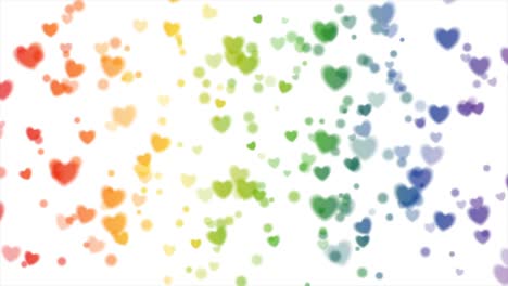 el mes del orgullo lgbtq+ fondo de movimiento abstracto con corazones