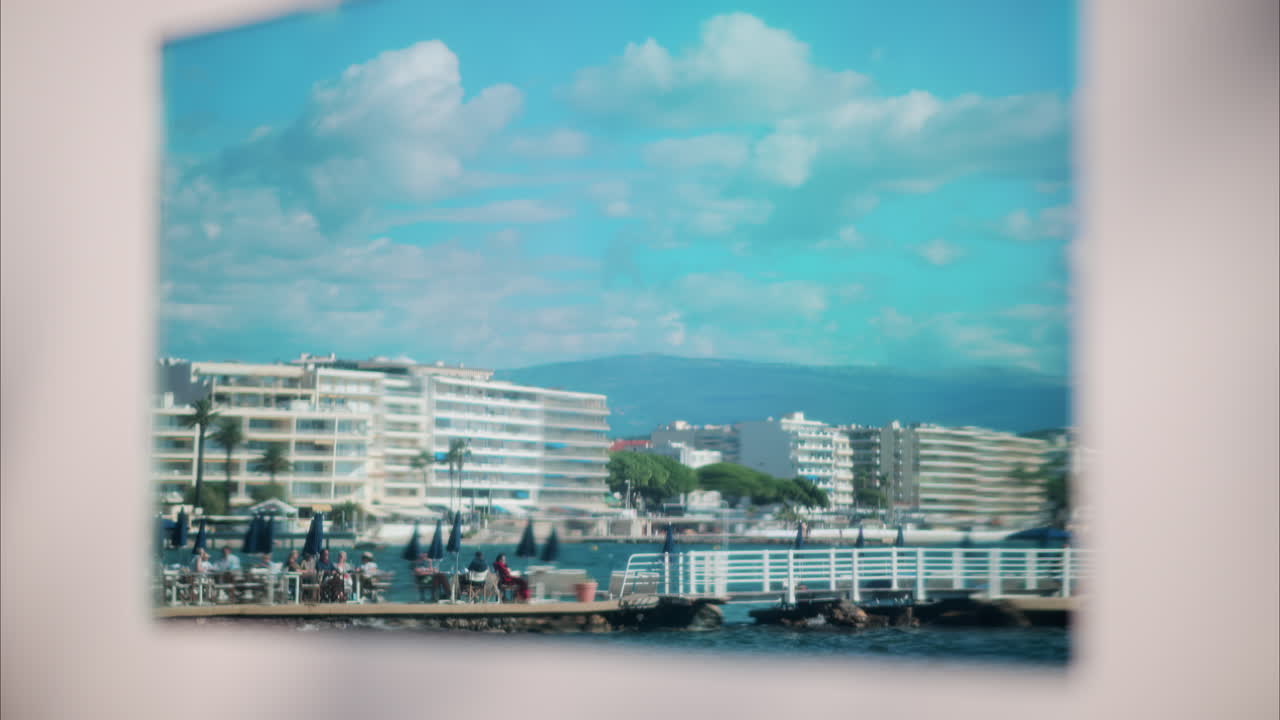 The reflection on the beach in Antibes, France