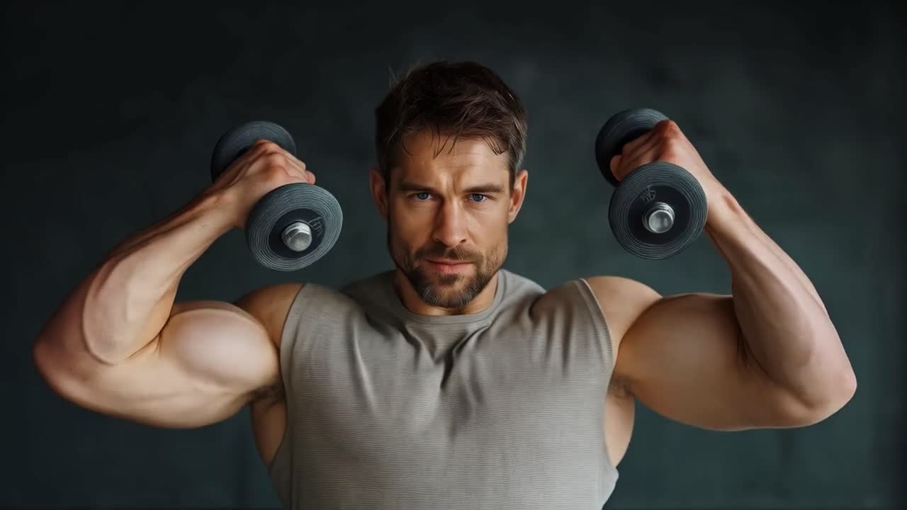 hombre levantando pesas