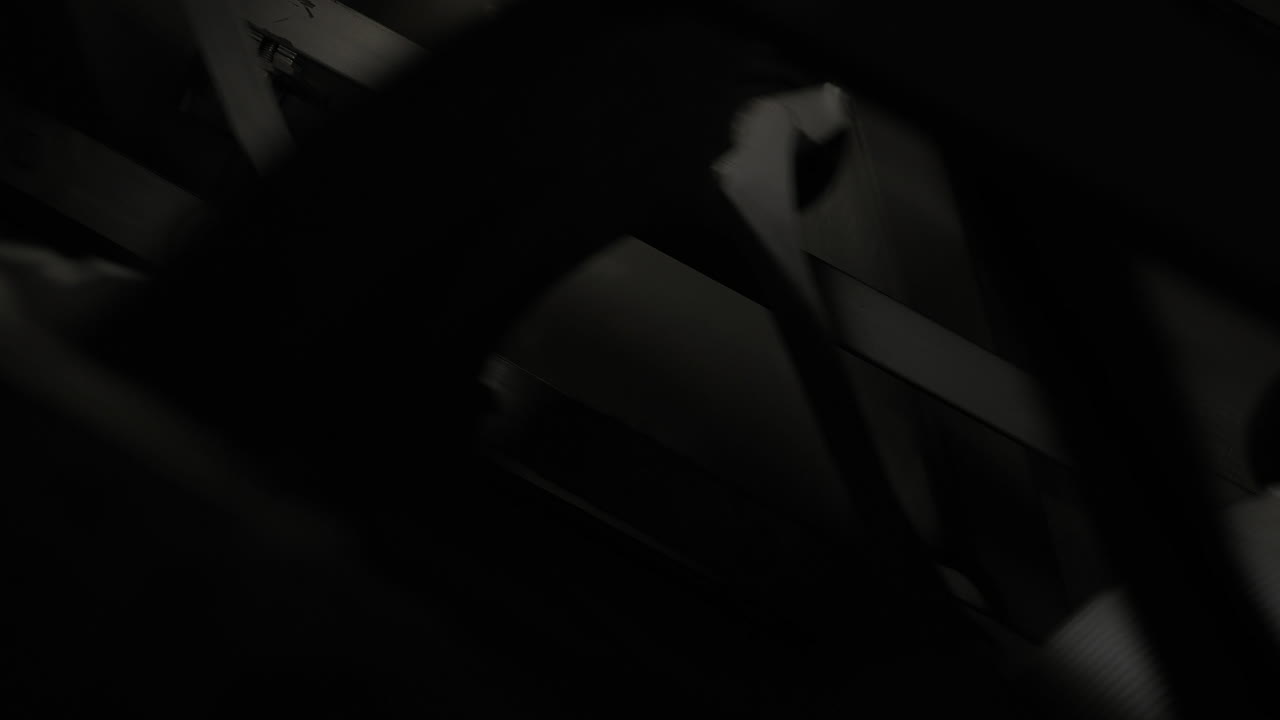 Dark Industrial Machine Close-Up