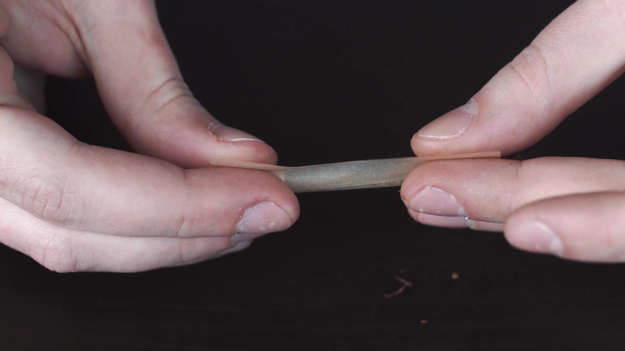 Hands Rolling a Cigarette with Tobacco and Filter