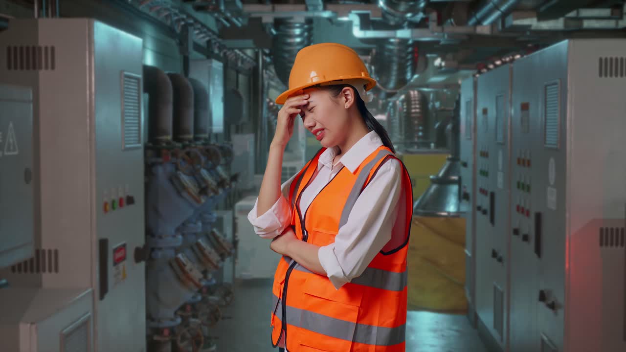 Stressed Industrial Worker