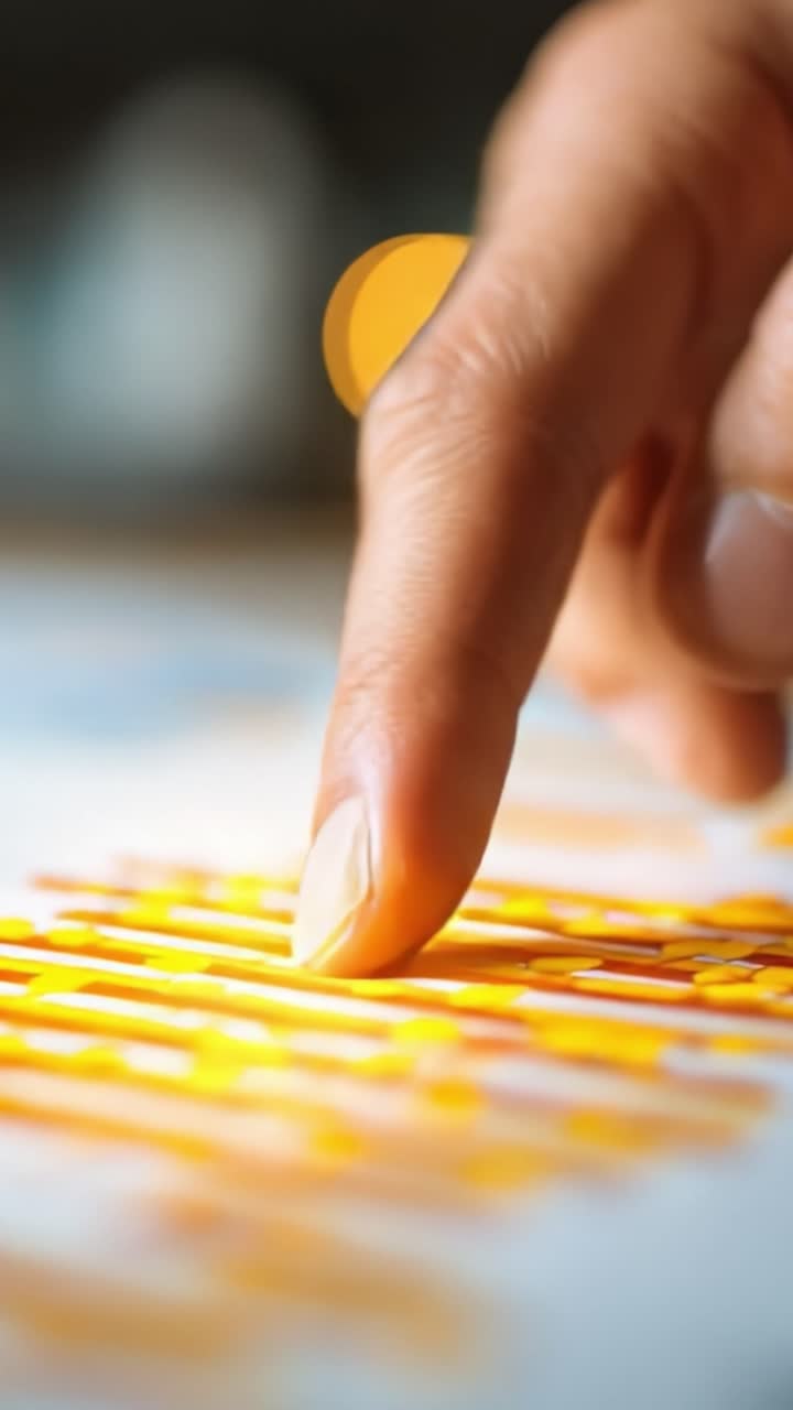 Capturing the Intricacies of Colorful Stripes: A Close-Up Journey Revealing the Interaction Between Texture and Light in a Creative Workspace