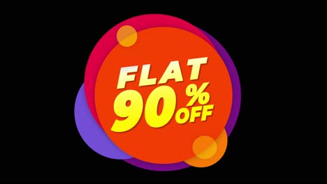 flat 90% off sale banner