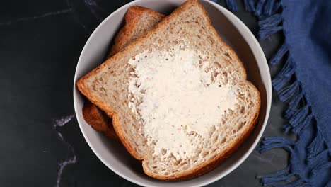 whole wheat bread with spread