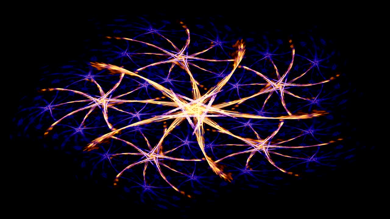 fondo de movimiento abstracto, ondas de energía y relámpagos, bucle sin costuras capaz