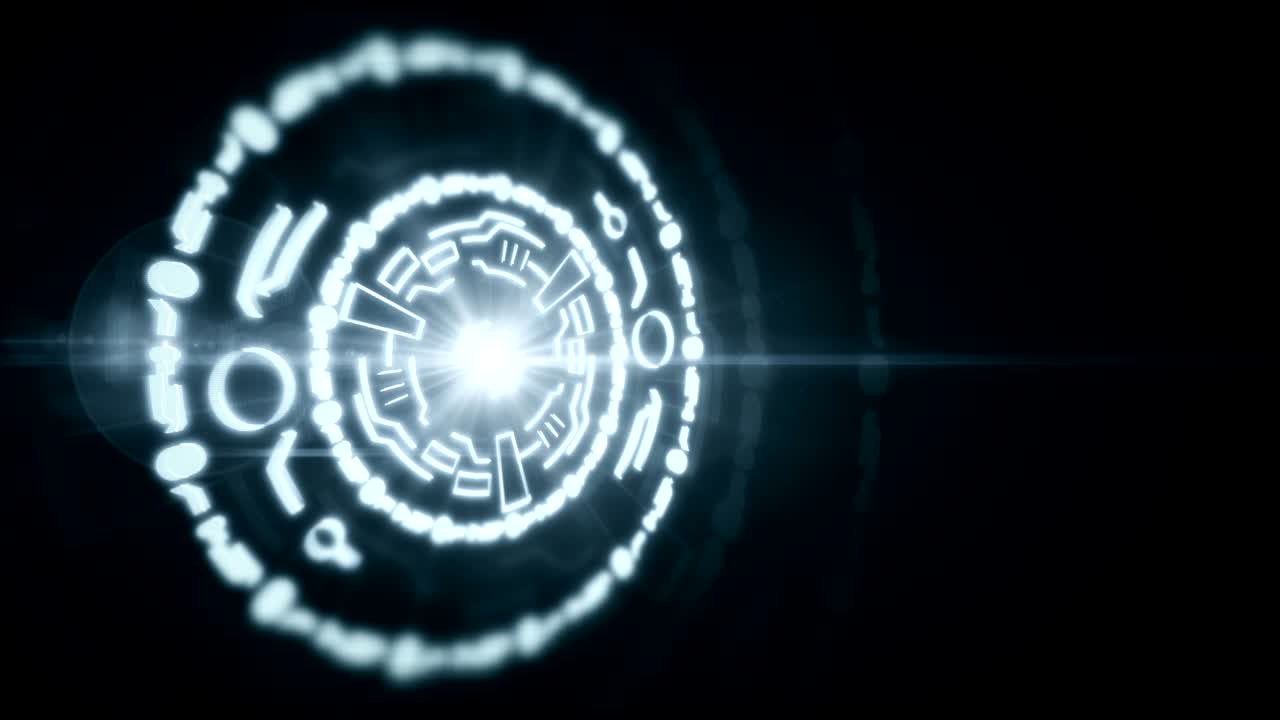 Large abstract circular hologram, background ready to loop