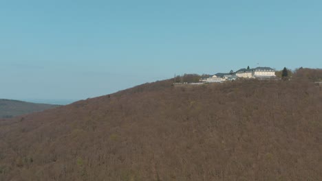 drone shot of petersberg near bonn - königswinter siebengebirge 25p