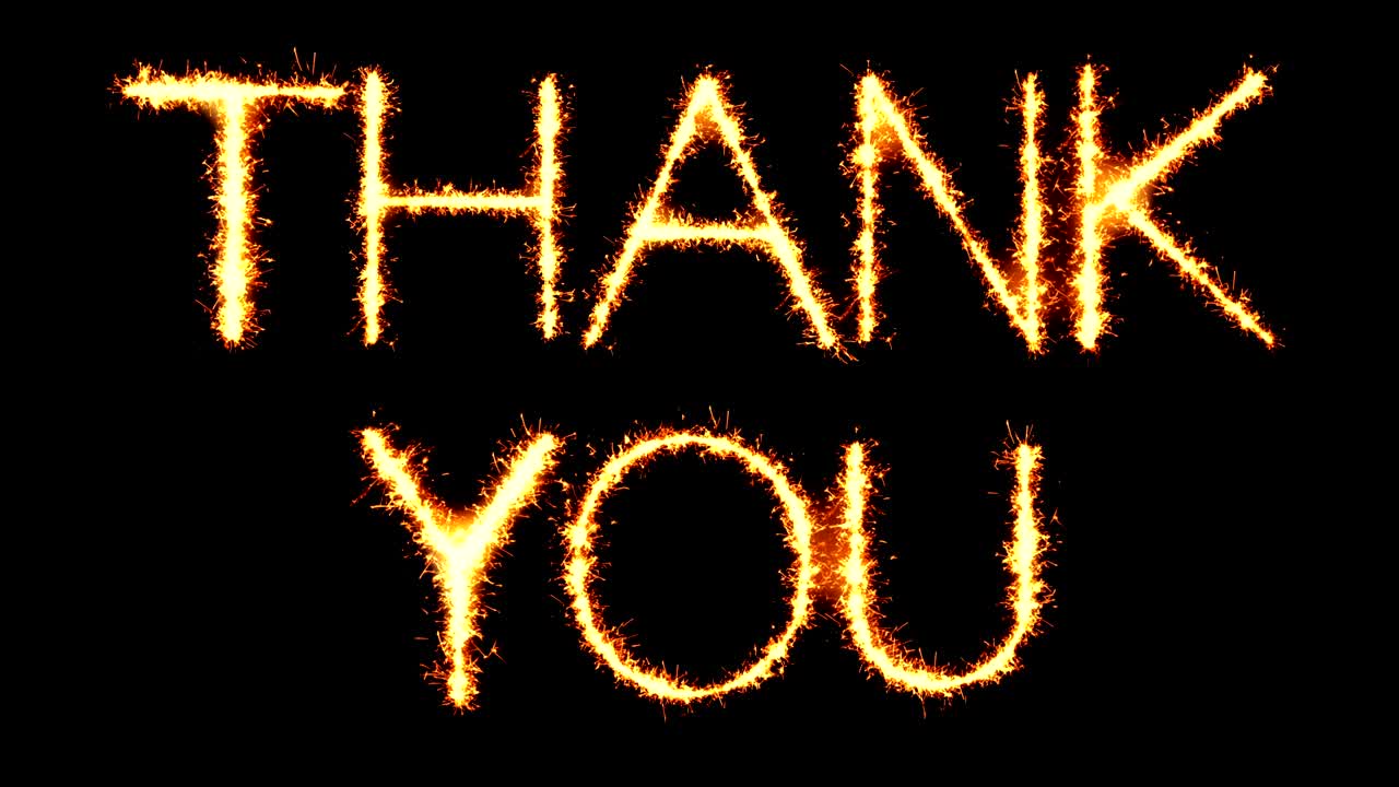 감사합니다 문자 스파클러 글리터 스파크 불꽃놀이 루프 애니메이션