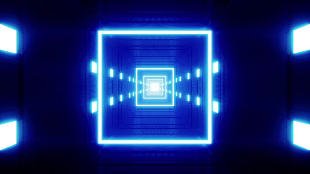 빛나는 파란 빛의 통로