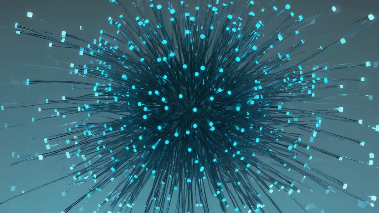 Abstrakt Fiberoptisk Netværk