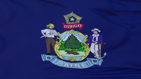 bandera del estado de maine, región de los estados unidos, ondeando al viento