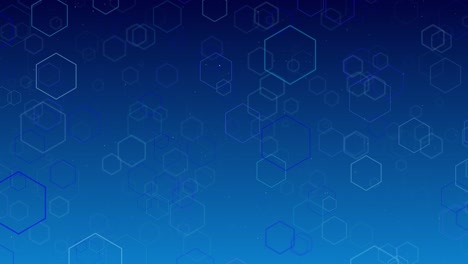 tech blue minimal hexagons polygonal patterns shape abstract geometric animation background