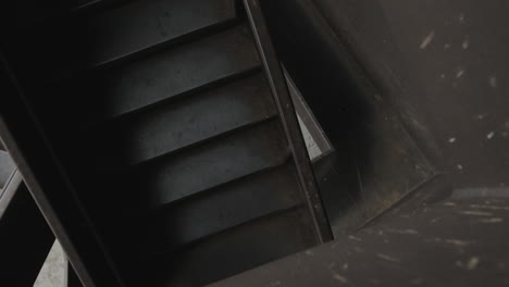 abstract, geometric steel stairway