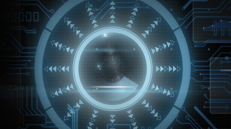 Animation of scope scanning on black background