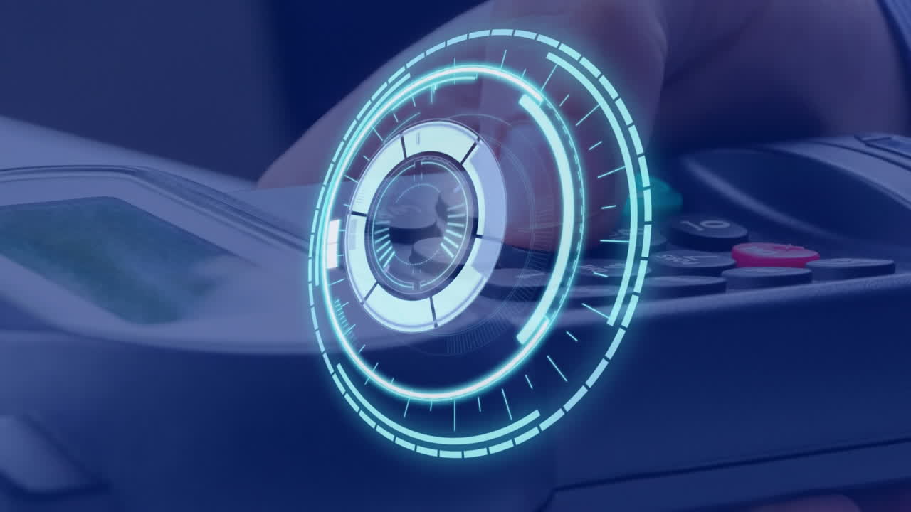 animación del escaneo de alcance sobre el terminal de pago