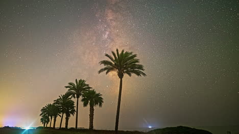 Vía-Láctea-En-El-Cielo,-Lapso-De-Tiempo