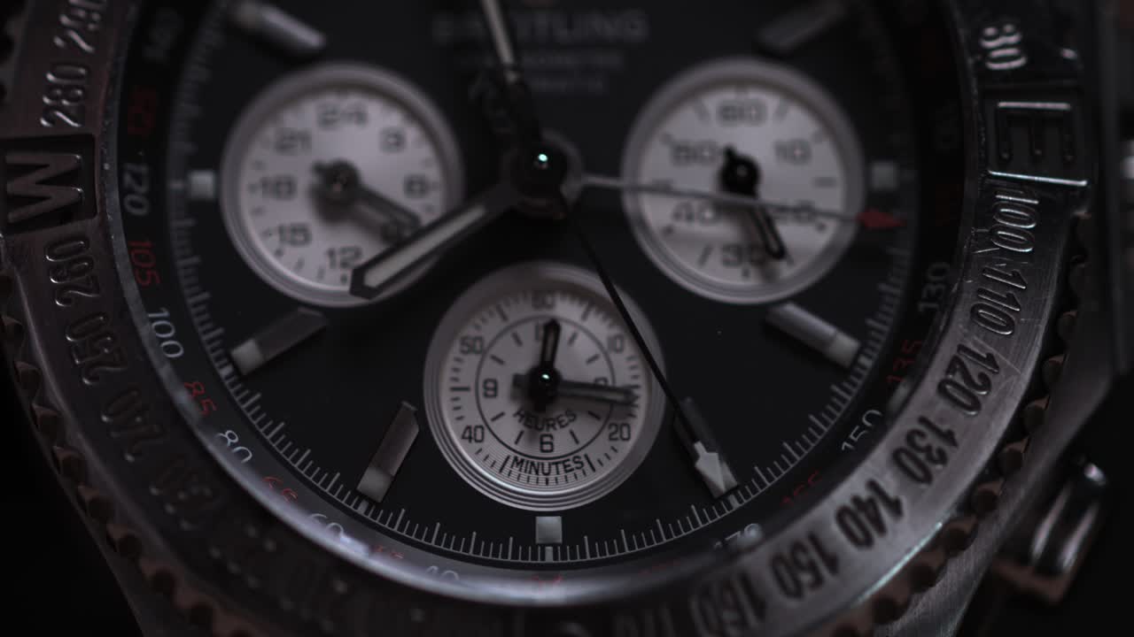 Closeup of a Breitling Chronograph Watch