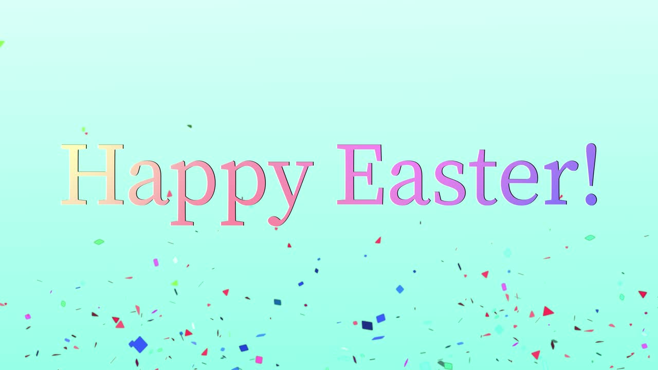 Happy Easter event text animation motion graphics