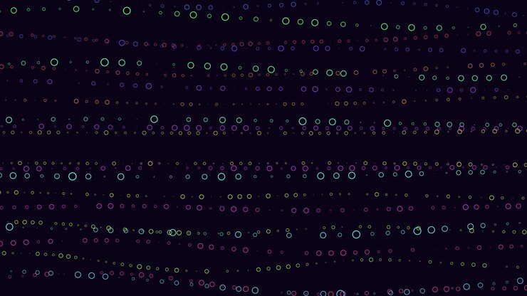Vibrant dot grid pattern on dark background