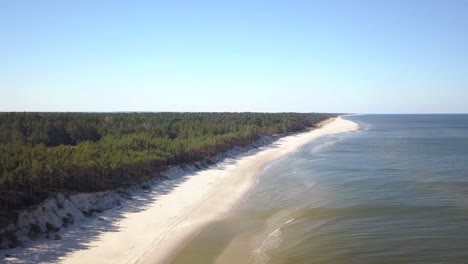 drone footage of a seashore