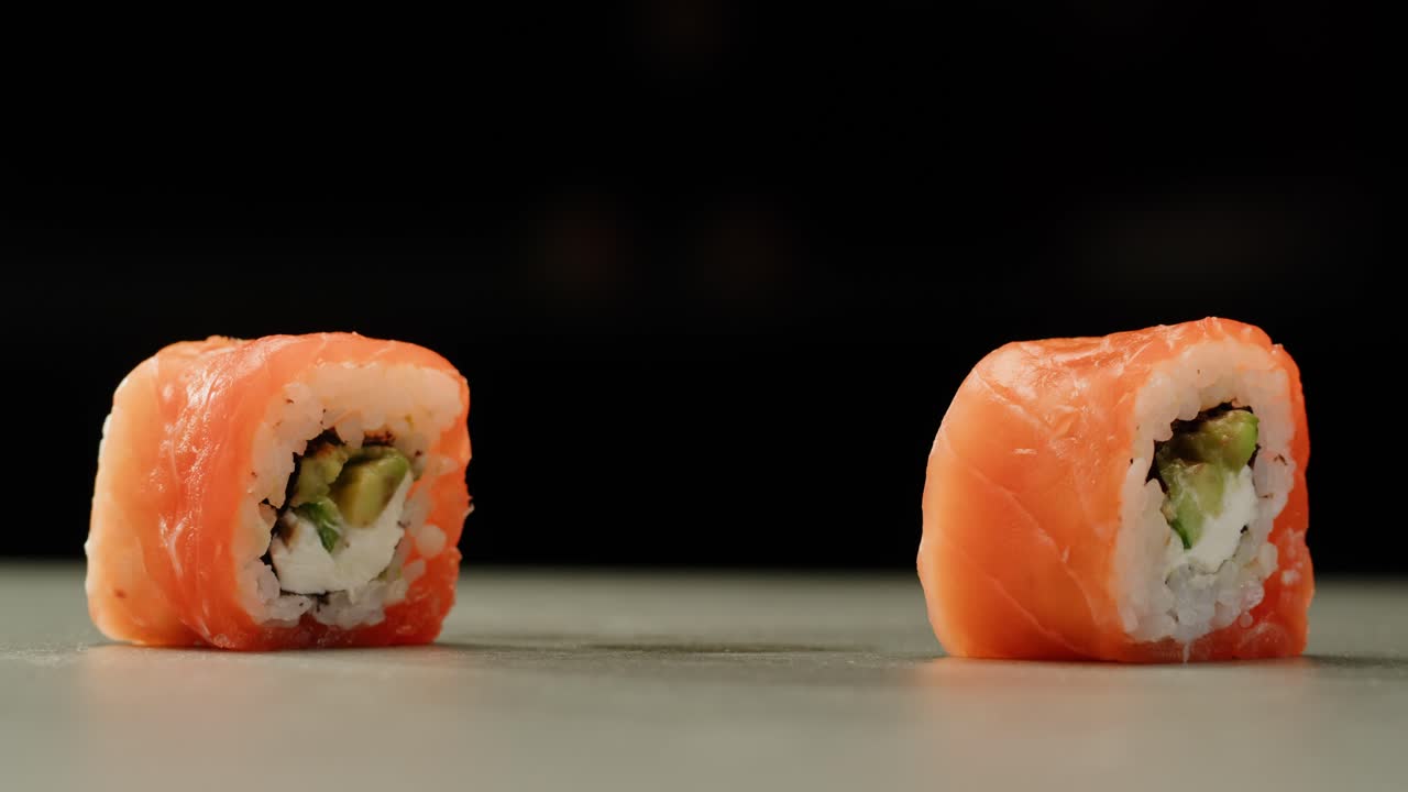 Salmon Sushi Rolls with Avocado