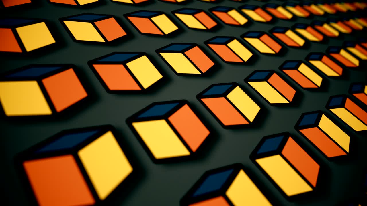 animación de bucle sin costuras de 4k con formas geométricas en movimiento.