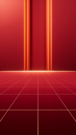 red luxurious stage background, 3d rendering.