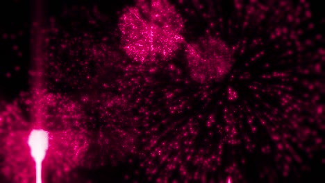 animación de fuegos artificiales rosados en 4k.