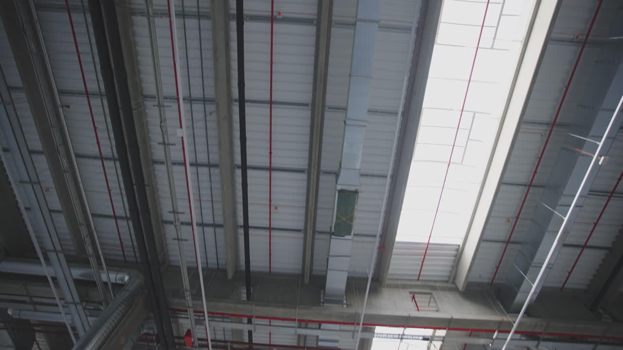 Ceiling with air condition piping