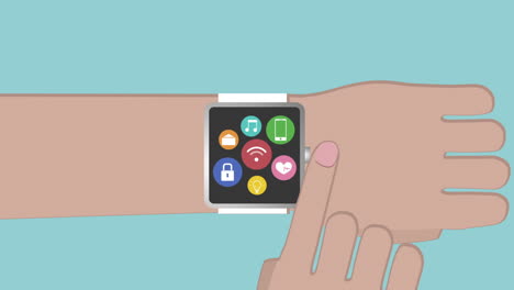 Smartwatch-concept-with-icons