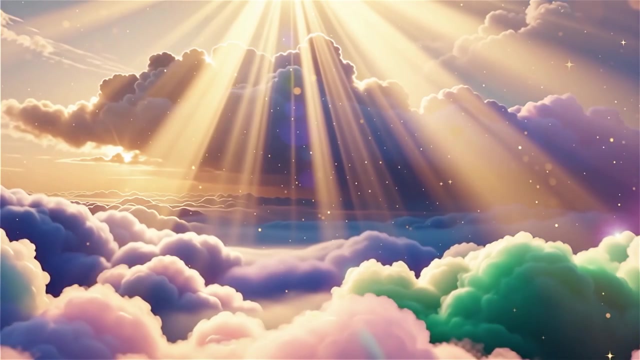 Christian Heavenly Light Worship Background