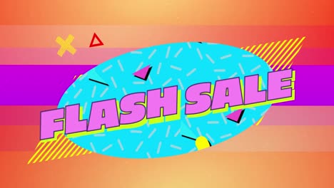 Animación-Del-Texto-De-Venta-Flash-Sobre-Fondo-Retro-Vibrante