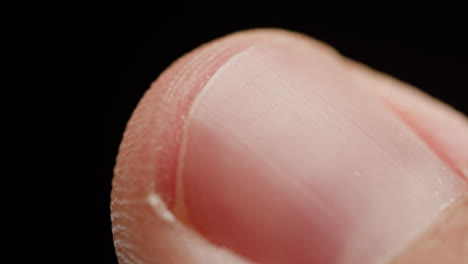 close-up of a fingernail