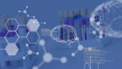 animation of human brains and scientific data processing over laboratory