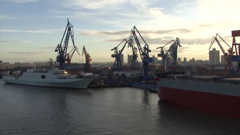 sail in the port of shanghai, china