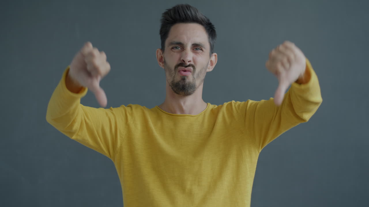 Man Showing Disapproval