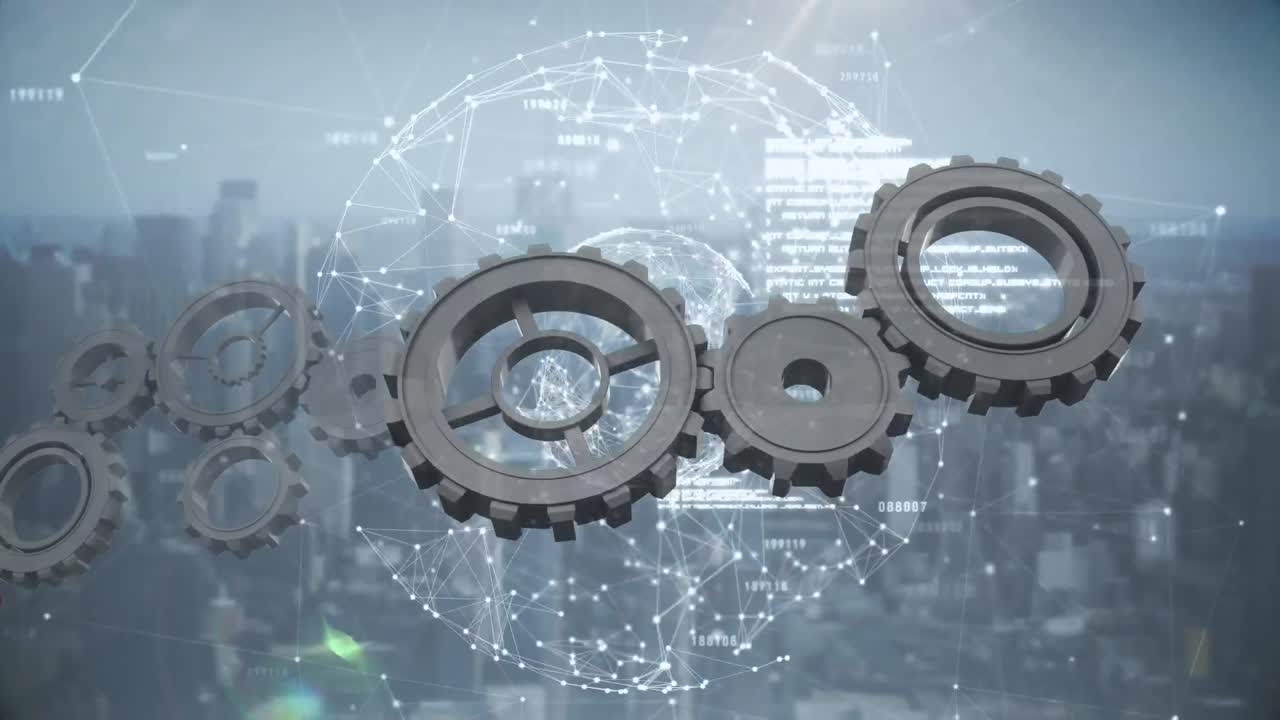 회전하는  ⁇ 과 함께 데이터 및 연결 네트워크와 함께 회전하는 지구