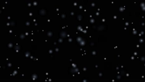 animated atomic particles moving on black background