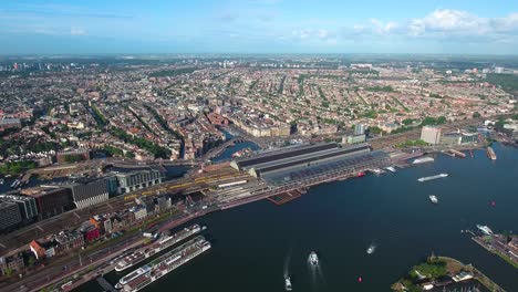 Vista-Aérea-De-La-Ciudad-Sobre-Amsterdam