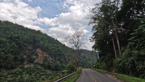 traveling through a winding mountainous road