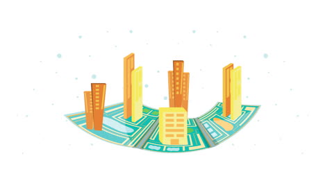 city on a banknote illustration