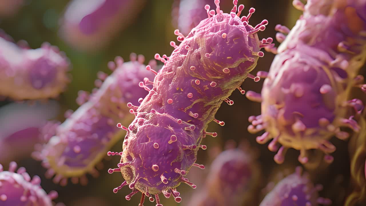 Microscopic View of a Virus Particle